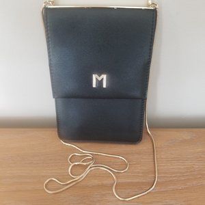 Melie Bianco Ellie Vegan Black Leather Slim Bag